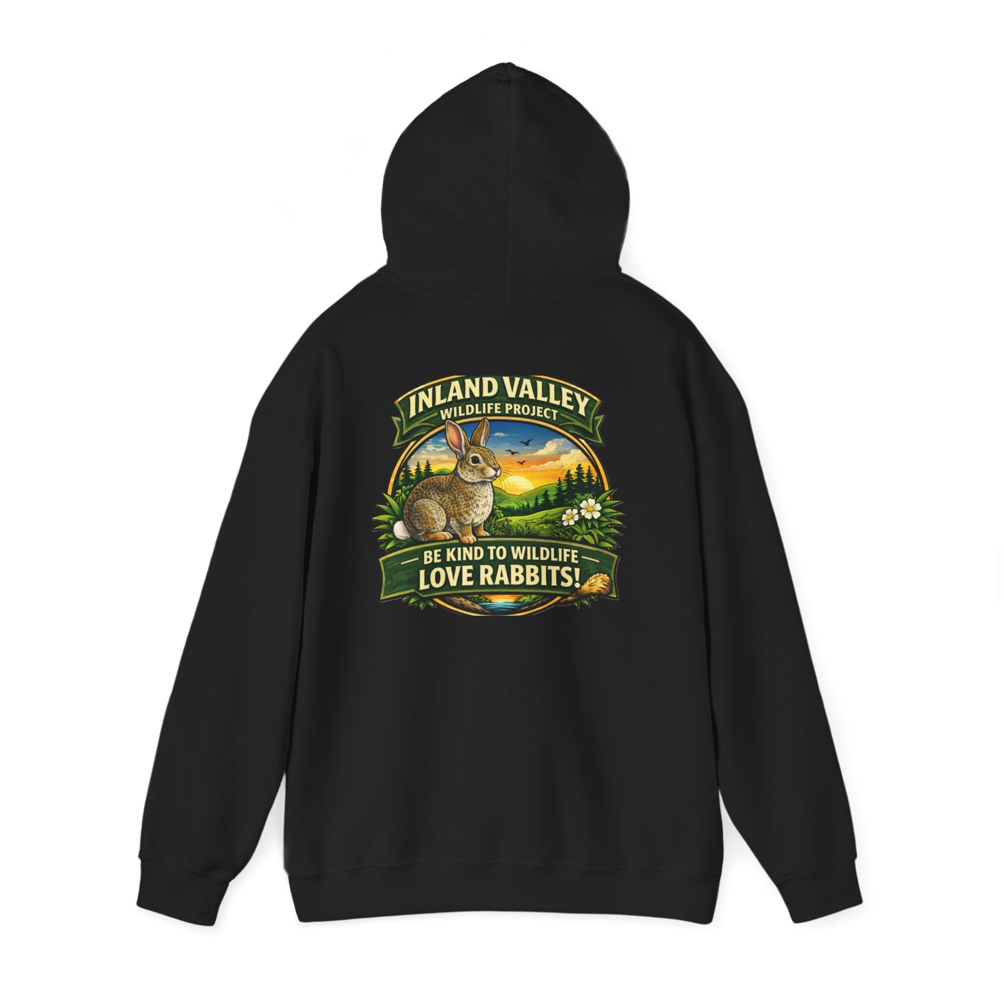 Sweatshirt - IVWP Rabbit - Unisex Be Kind to Wildlife Love Rabbits Hoodie Sweatshirt