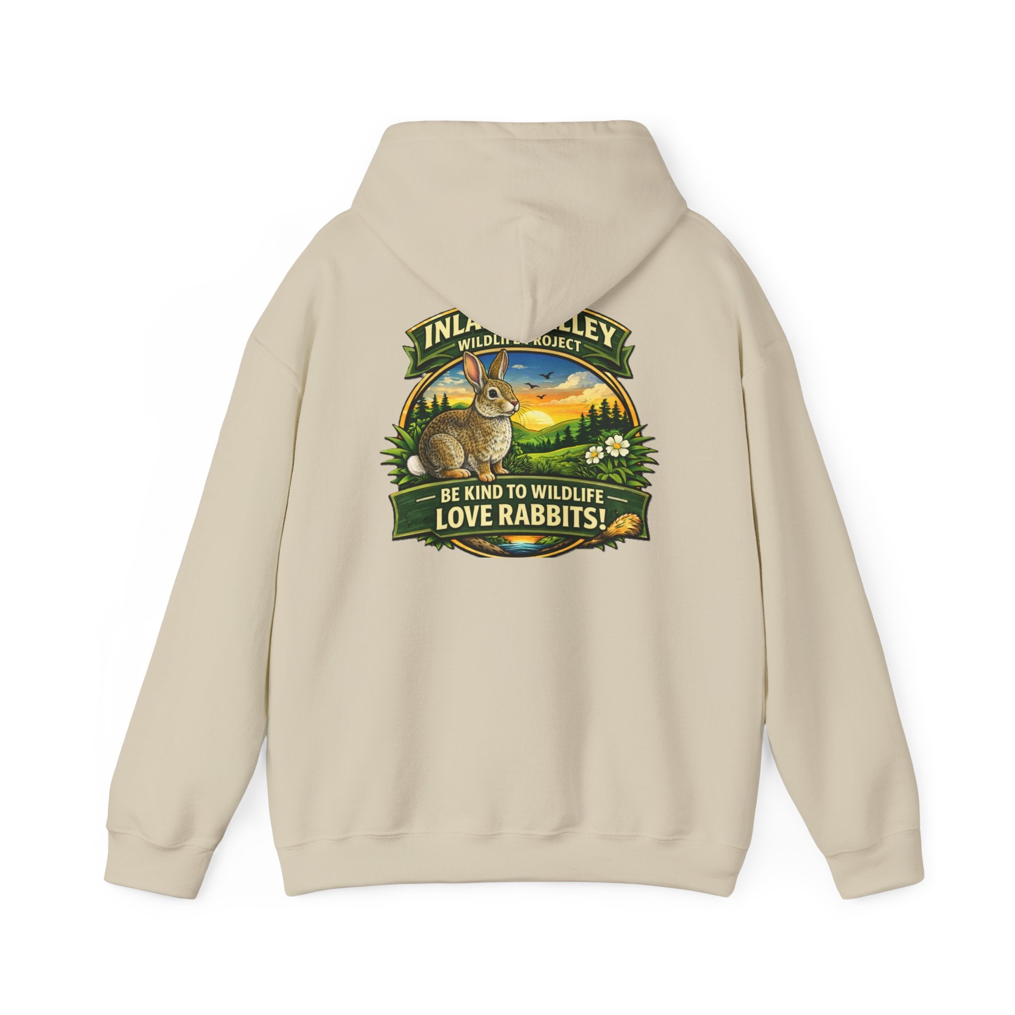 Sweatshirt - IVWP Rabbit - Unisex Be Kind to Wildlife Love Rabbits Hoodie Sweatshirt