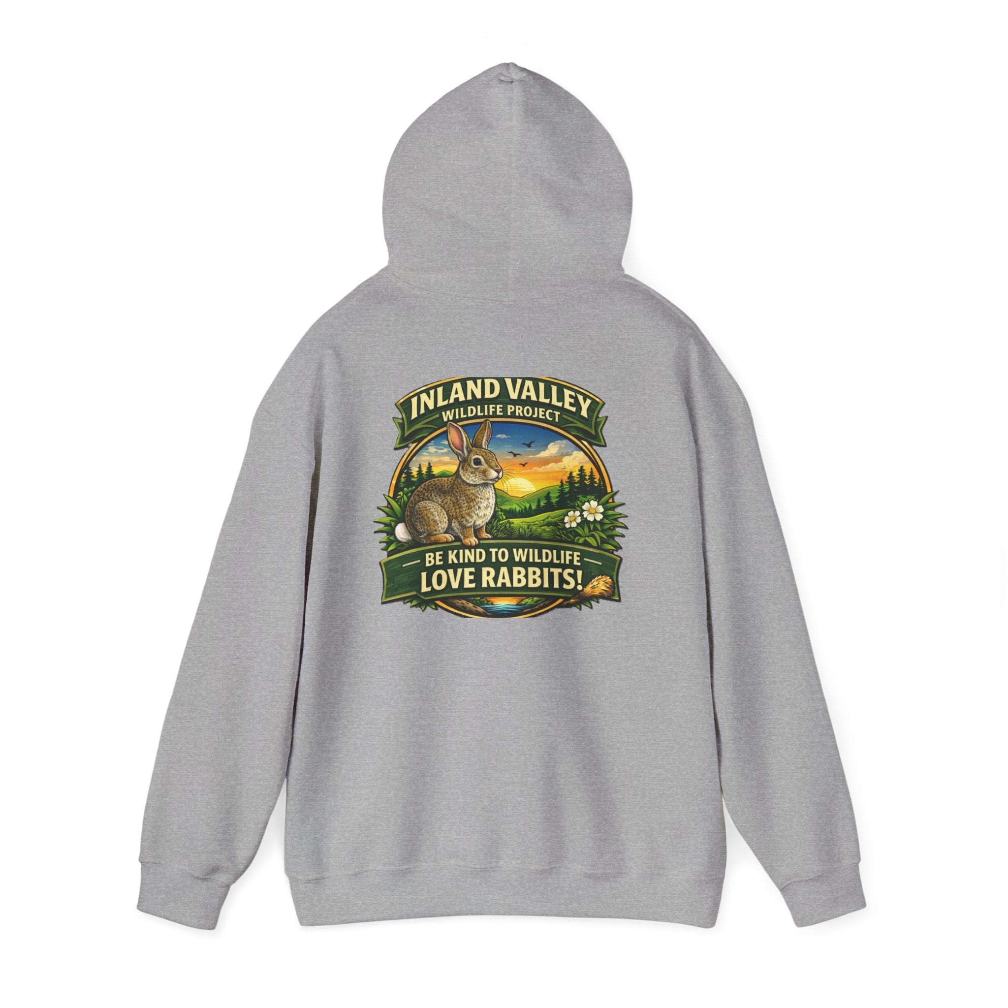 Sweatshirt - IVWP Rabbit - Unisex Be Kind to Wildlife Love Rabbits Hoodie Sweatshirt