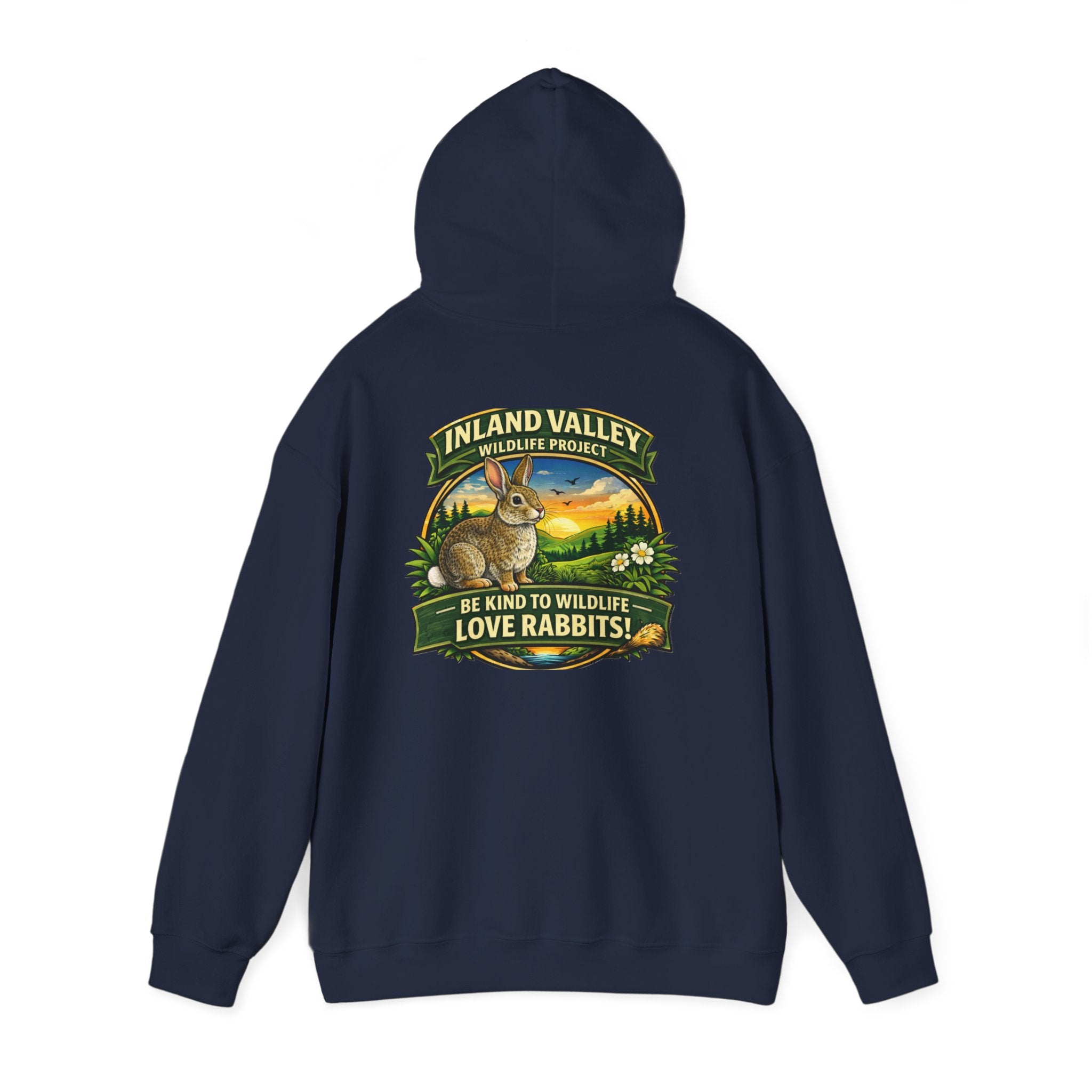Sweatshirt - IVWP Rabbit - Unisex Be Kind to Wildlife Love Rabbits Hoodie Sweatshirt