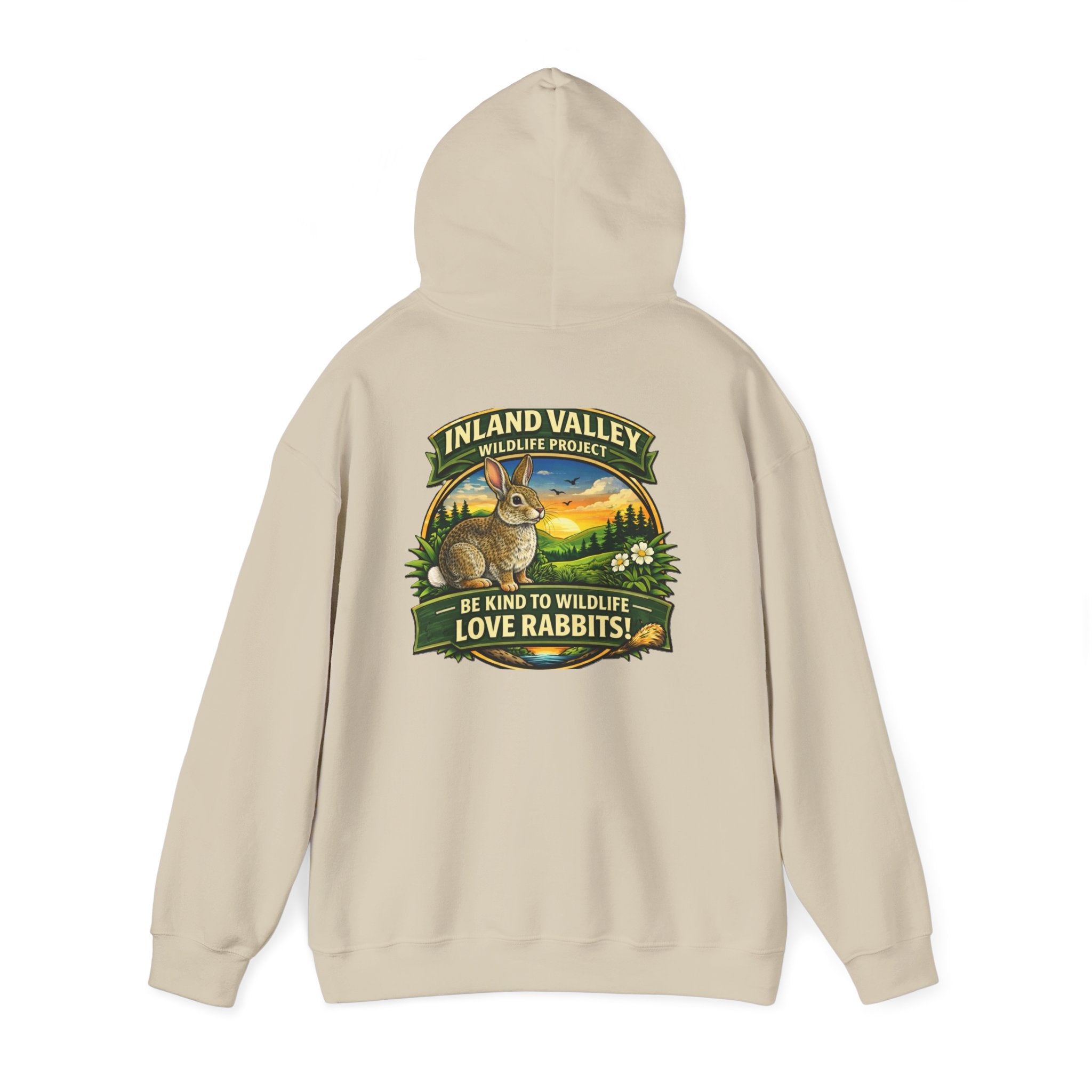 Sweatshirt - IVWP Rabbit - Unisex Be Kind to Wildlife Love Rabbits Hoodie Sweatshirt