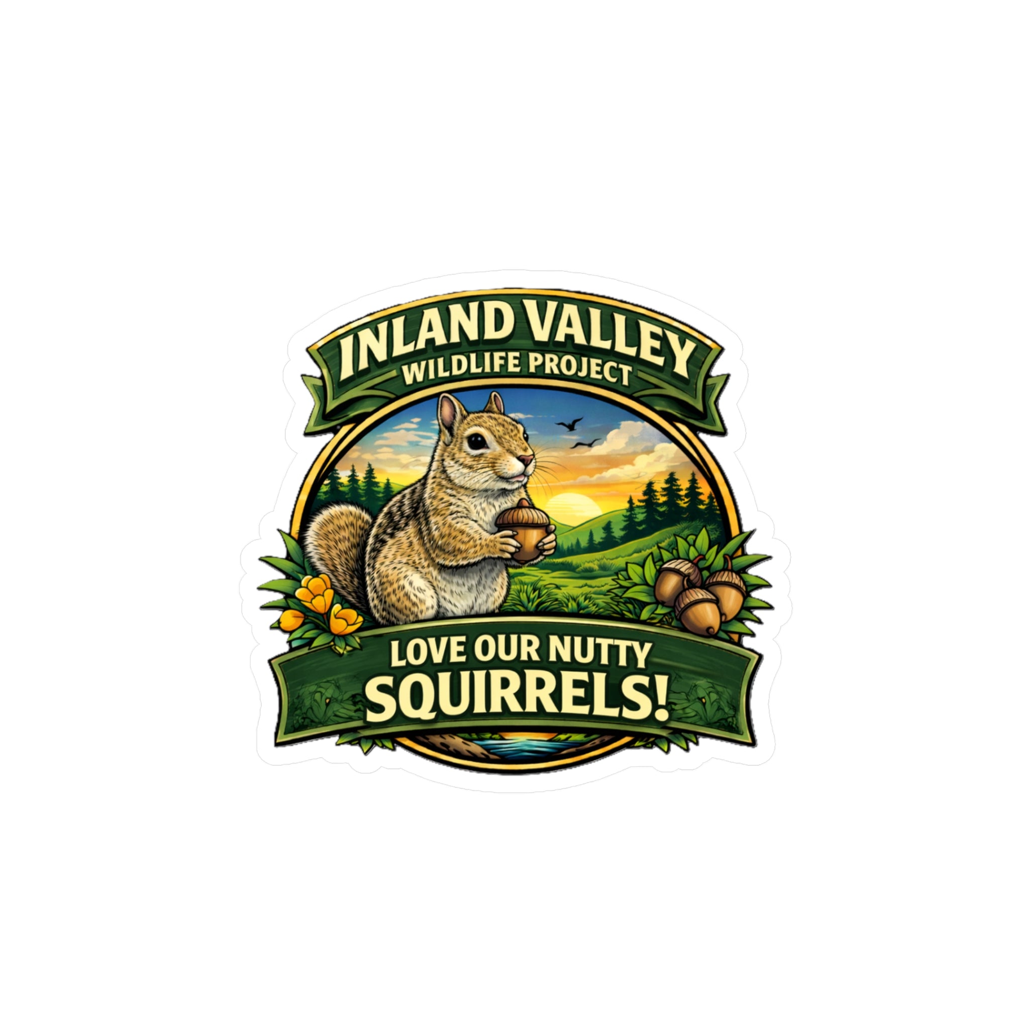 Sticker/Decal - Squirrel - Love Our Nutty Squirrels Decal